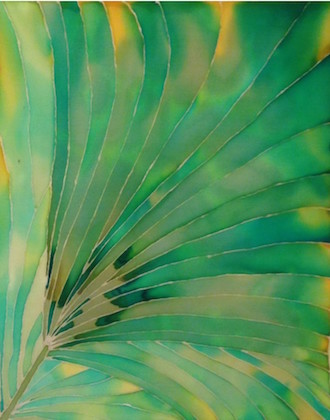 Silk Painting, Palm Fronds