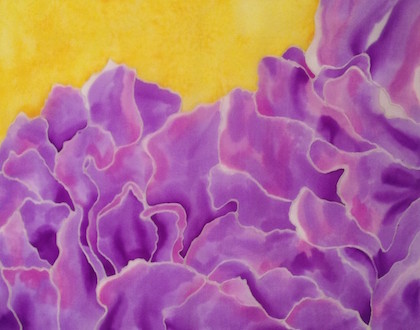 Silk Painting, Lavender Roses